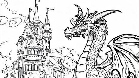 Dragon et château