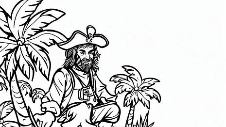 Pirate sur une île